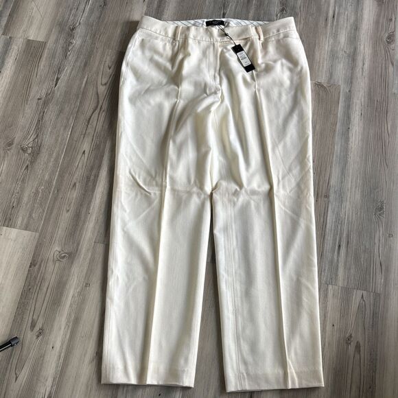Talbots Pants - NWT Talbots Women Cream Ivory Wool Lined Dress Pants Size 16w (MSRP $149)